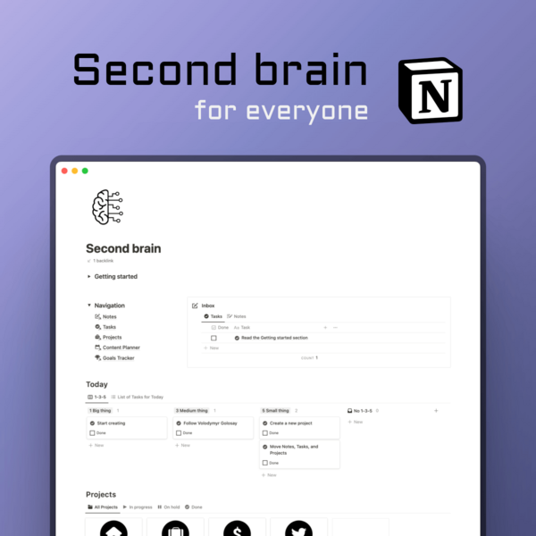 Notion Second Brain for Everyone